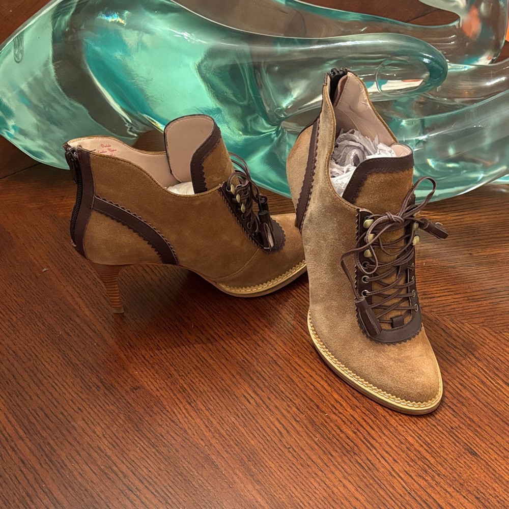 Plenty by Tracy Reese Tan and Brown Heeled Boots